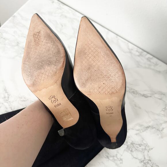 Tory Burch Georgina Suede Leather Black Knee High Heeled Boots Women’s Size 9.5 - Picture 13 of 15